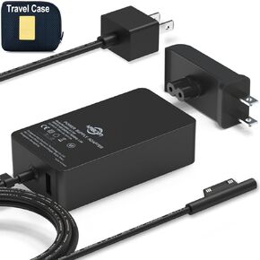 Laptop Charger Compatible for Microsoft Surface Pro 9/8/X/7/6/5/4/3, Surface Laptop 5/Studio/4/Go/3/2, Surface Go 2/3, Surface Book 2/1, Adapter Power Support 65W 44W 36W with 11.2FT Cord&Travel Case