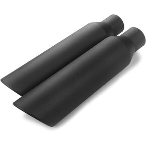 A-KARCK Exhaust Tip 2.5" Inlet 4" Outlet 2PCS, Polished 17" Long Exhaust Tailpipe Tip Stainless Steel Weld On Design