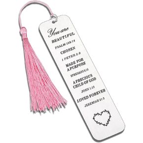 Inspirational Christian Gifts for women Bible Verse Bookmark with Tassel Book Lover Gifts for Women Birthday Christmas Bookmarks Gifts for Friends Girl Sister Female Bookworms Book Club Religious Gift