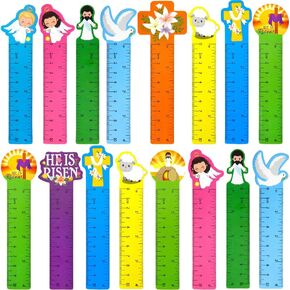 50pcs Easter Bookmark Rulers Religious Ruler for Kids Juses Bookmarks Students School Classroom Rewards