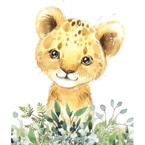 Baby Safari Nursery Wall Decor Animal Wall Art Prints Set of 4 Posters Jungle Nursery Room Decor for Baby Kids UNFRAMED (8x10 inch)