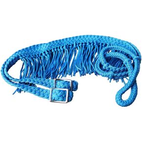 HILASON 1" X 8Ft Braided Poly Barrel Horse Racing Reins Flat Grip Knots