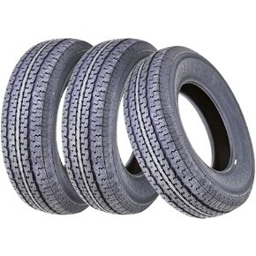 3 FREE COUNTRY Premium Trailer Tires ST185/80R13 6PR Load Range C Steel Belted Radial w/Scuff Guard 89/94M