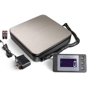 مقياس الشحن الرقمي Fuzion 88lb × 0.1oz، مقياس بريدي متين من الفولاذ المقاوم للصدأ مع الفارغة، 4 أوضاع للوزن، مقياس شحن للحزم، مقياس حزمة البريد مع محول التيار المتردد in Kuwait