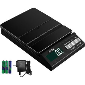 A-CE65 65LB Digital Shipping Postal Scale with AC Adapter, Black