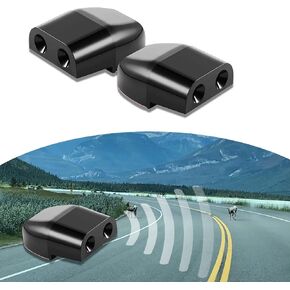 2 Pack Deer Whistles, Deer Whistles Warning Device, Deer Whistles for Vehicles with Rubber Pads, Deer Repellent Devices Animal Alert, Deer Whistles Warning Device for Cars and Motorcycles