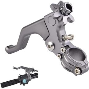 Universal Short Stunt Clutch Lever CNC 22mm 7/8" Handlebar Motorcycle Dirt Bike Fits for CBR 600 F2 F3 F4 F4i CRF250R CBR300R CRF450R CRF250L CRF250M CRF 250X 450X GROM(Titanium)
