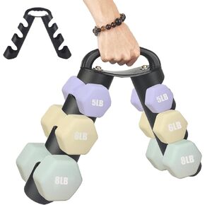 حامل حامل الدمبل من QPEY فقط، رف حامل الوزن لصالة الألعاب الرياضية المنزلية، رف الدمبل المحسن بمقبض لا حاجة إلى التجميع in Kuwait