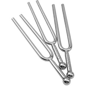 3Pcs Yootones C 523Hz Tuning Fork Standard Tuner Tone Tool Musical Instruments Compatible with Violin Guitar Tuner Device (Silver)