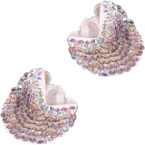 EXCEART 1 Pair Contemporary Pirouette Dance Half Sole Crystal Stretch Lyrical Turning Shoes for Ballet Jazz Girls Women Size S