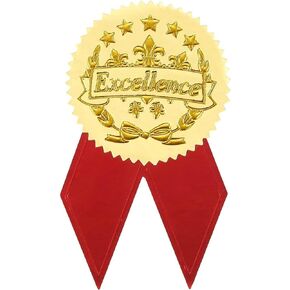 Best Paper Greetings Award Stickers, Gold Certificate Stickers (96 Pieces. 1.7 in)