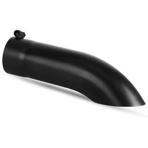 YITAMOTOR Turn Down Exhaust Tip 4 Inch Inlet, 4" Outlet Polished Stainless Steel Professional Exhaust Tip Fits 4" Outside Diameter Tailpipe, 15" Overall Length, Turndown Design, Bolt On, Silver