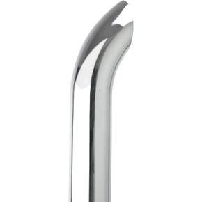 Chrome Exhaust Pipe 5"DIA, 18" Length Curved，Flared Bottom with Slot