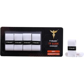 Ty Sleek: Ultrathin, Sweat-Absorbing Overgrip for Precision and Comfort. Ideal for Tennis, Pickleball, Badminton, Paddle, Squash, and More. Pack of 4
