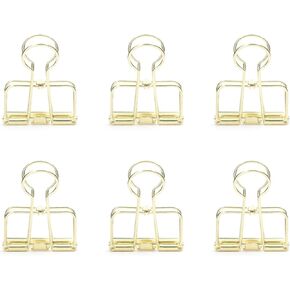 Kikkerland Wire Clips, Copper, Set of 6 (OR73-CO)