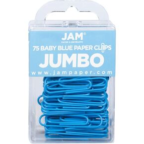 مشابك ورق جامبو ملونة من JAM PAPER - مقاس كبير 2 بوصة - مشابك ورق حمراء - 75/عبوة