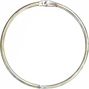 Binder Rings Loose Leaf Book Key Ring Clips (8 Pack) Large 2.75 Inch Diameter Nickel Plated （Silver ）