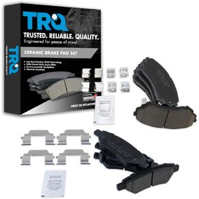 TRQ Ceramic Brake Pads Compatible with 2008-2014 Cadillac CTS