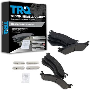 TRQ Ceramic Brake Pads Compatible with 2001-2002 Dodge Ram 2500 Ram 3500