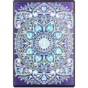 Diamond Art Painting Cover Notebook DIY Diamond Art Diary Book Journal Notebook 108 Pages/54 Sheets A5 Ruled Blue Special Shaped Book