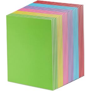 Paper Junkie 24 Pack Blank Books 8.5 x 11 Bulk Colorful Notebook Set, Sketchbooks Unlined Notebooks, Journals for Kids School Supplies or Office