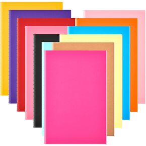 Coopay 12 Pack Colorful Notebooks Journals Bulk A5 Size Lined Travel Set Subject Notepad Planner Writing Sketchbook Memo Diary for Kids, Travelers, Students and Office, 8.3 x 5.5 Inches, 60 Pages