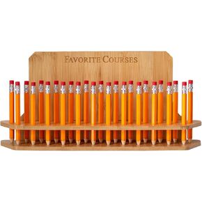 حافظة عرض أقلام الجولف | ديكور الجولف | عرض حامل أقلام الجولف من الخيزران | عرض المجموعة المفضلة من تيشيرت الجولف أو أقلام الرصاص | العرض يحمل 25 قلم رصاص أو تيشيرت | هدايا الجولف للرجال والنساء in Kuwait