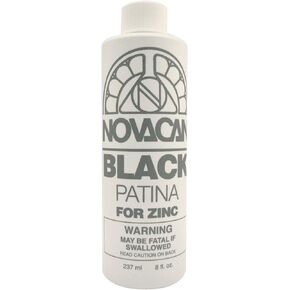 Novacan Black Patina For Zinc 8oz