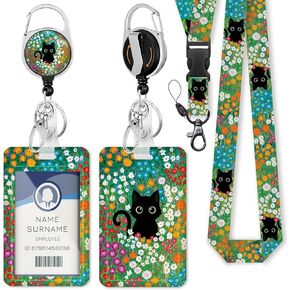 Dumpster on Fire Lanyards for ID Badges and Keys, Funny Badge Reel Retractable Heavy Duty with 360° Swivel Carabiner Clip, I'm Fine ID Badge Holder with Breakaway Lanyard, Teacher Nurse Office Gifts
