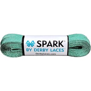Aquamarine Spark Shoelace for Shoes, Skates, Boots, Roller Derby, Hockey and Ice Skates