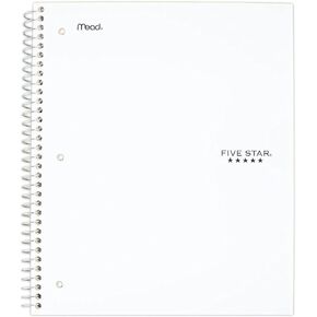 Five Star Spiral Notebook, 3-Subject, Wide Ruled Paper, 10-1/2" x 8", 150 Sheets, Harvest Yellow (930011CJ1)