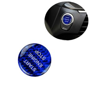 RUIANTE Compatible with Carbon Fiber Engine Start Stop Button Cover Sticker Start Lgnition Sticker for BMW 1 2 3 4 5 6 7 Series X1 X3 X4 X5 X6 F30 F10 F01 F32 F15 F25 G30 G31 G11 G12 (1pcs Black)
