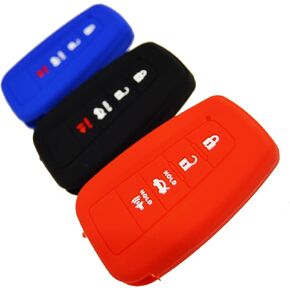 Silicone Key Fob Cover Compatible with Toyota Camry Corolla Hatchback Avalon C-HR Highlander Prius RAV4
