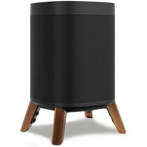 Real Wood Stand Compatible for Sonos One, One SL, Play:1 Home Speaker,Tripod Mount Accessories Protect Sonos get Better Sound,Secure Stable Sturdy Wooden Holder fit sonos one gen2,Walnut