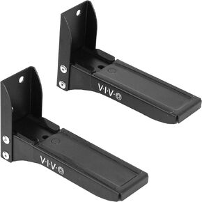 VIVO Steel Universal Dual Soundbar Wall Mount L Brackets, Adjustable Extending Speaker Arm Holders, Black, Mount-SPSB4
