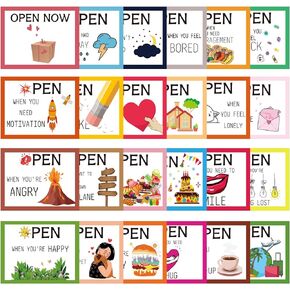 24 Pcs Open When Envelopes - Romantic Long Distance Relationship Letters, College Gifts, Leaving Home Gift for Daughter, Son, Boyfriend, Girlfriend