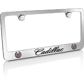 Workmark License Plate Frame Holder (2 Hole/Metal, Chrome/Wide)