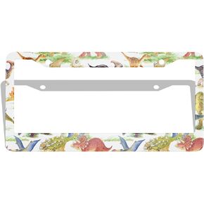 Grunge American Flag License Plate Holder Vintage Black and White US Flag Metal Car Tag Protector Aluminum License Plate Frame Covers Auto Accessories