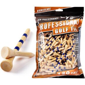 3-1/4" with 1-1/2" Mixed Size Pack Bamboo Golf Tess - 60 Pack / 120 Pack Available - Chose Between 100 Driver Tees with 20 Iron Tees or 50 Drive Tees with 10 Iron Tees