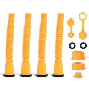 Gas Can Spout Replacement I Gas Can Nozzle 1/2/5/10 Gallon Gas Can Replacement, Gas Can Spout Kit with Flexible Nozzles, Thicker Gasket, Spout Cap, Gas Can Cap and Fuel Vent Caps-Fits Most of The Cans