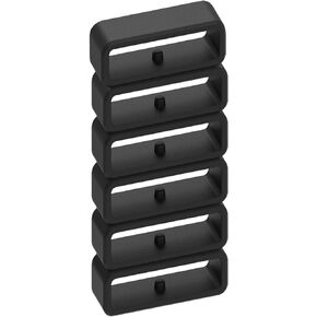 Fastener Ring For Garmin Forerunner 35 965 955 945 935 265 255/Venu 2 3/Vivoactive 4/Fenix 7 6 5/Approach S5 S6 S10 S20 S60 S62 S70 Band keeper(Pack of 6) Silicone Connector Security Loop Watch Band