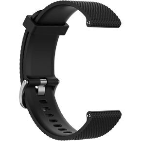 لسوار بديل Garmin Venu، حزام معصم بديل من السيليكون 20 مم لـ Garmin Venu وGarmin Vivoactive 3/3 Music (سيليكون أسود) in Saudi Arabia