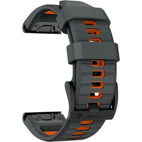 Compatible with Fenix 7 Band,22mm Easy-fit Silicone Watch Strap Wristbands Replacement for Garmin Fenix 5/Fenix 5 Plus/Fenix 6/Fenix 6 Pro/Fenix 7 Pro/Forerunner 935/Forerunner945/Approach S60