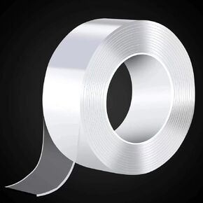 Nano Double Sided Tape Heavy Duty - 2 Inch x 10 Ft, Clear Removable Nano Tape, Acrylic Double Sided Tape, Multipurpose Mounting Adhesive Tape, Reusable Washable Sticky Tape