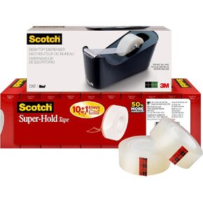 Scotch Super-Hold Tape, 3 Rolls, Transparent Finish, 50% More Adhesive, Trusted Favorite, 3/4 x 1000 Inches, Boxed (700K3)