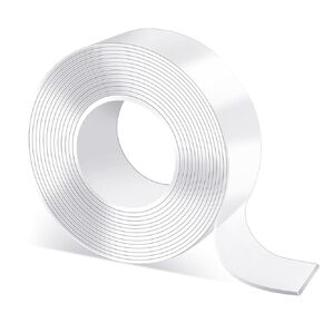 Upgraded Nano Double Sided Tape Heavy Duty Strong 3m Nano Mounting Adhesive Grip Tape No Damage to Paint Clear Poster Tape 1.2 in x 10ft Waterproof Removable Picture Hanging Tape for Walls
