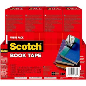 Scotch Book Tape Value Pack, Excellent for Repairing, Reinforcing Protecting, and Covering (845-VP)