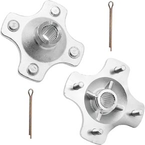 2 Rear Axle Wheel Hub W/Nut Fit for Honda RANCHER 420 TRX420TE 2X4 ES Fit for Honda RANCHER 420 TRX420TM 2X4 2007-2013