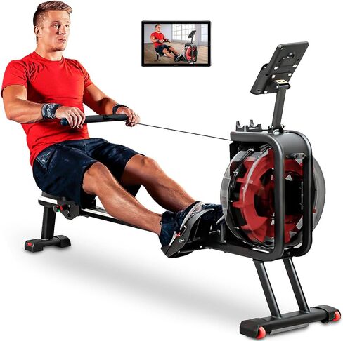 Water Rowing Machine, Vertical Tank Rowing Machines with Bluetooth, 330Lbs Weight Capacity, Rower Machine for Home Use with App Compatible and LCD Digital Monitor in Saudi Arabia