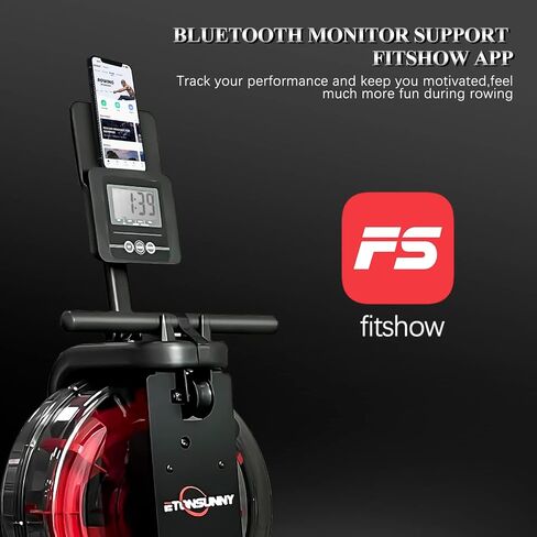 Water Rowing Machine, Vertical Tank Rowing Machines with Bluetooth, 330Lbs Weight Capacity, Rower Machine for Home Use with App Compatible and LCD Digital Monitor in Saudi Arabia